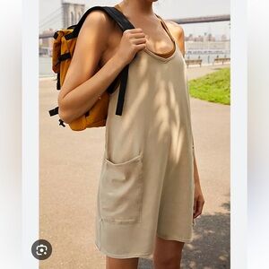 Free People Hot Shot Shorts Romper with Pockets